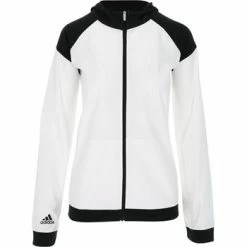 Adidas Girls Anorak Junior Jacket - Black / White