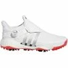 Adidas Tour360 22 BOA Golf Shoes - White / Vivid Red