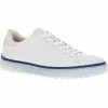 ECCO Tray Golf Shoes - White / Blue - Size: 12 (EUR 46)