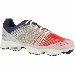 Used FootJoy HyperFlex II Golf Shoes - Red / White / Blue - Size: 9.5