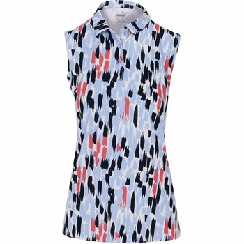 Puma Girl's Cloudspun Three Brush Sleeveless Junior Polo Shirt - Serenity / Rapture Rose Size: XL 2 Puma Girl's Cloudspun Three Brush Sleeveless Junior Polo Shirt - Serenity / Rapture Rose Size: XL