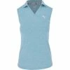Puma Youth Girls Sleeveless Heather Junior Polo Shirt