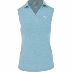 Puma Youth Girls Sleeveless Heather Junior Polo Shirt