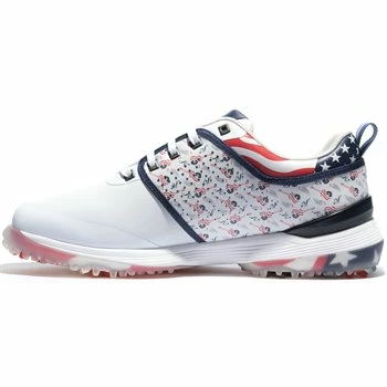 Used SQAIRZ Arrow Country Golf Shoes - White / Blue / Red - Size: 8 4 Used SQAIRZ Arrow Country Golf Shoes - White / Blue / Red - Size: 8 - Image 2