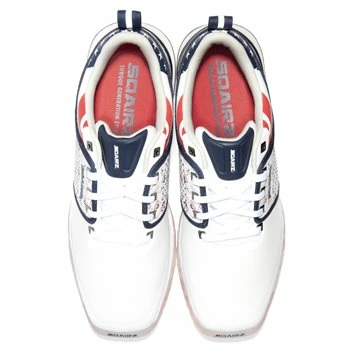 Used SQAIRZ Arrow Country Golf Shoes - White / Blue / Red - Size: 8 5 Used SQAIRZ Arrow Country Golf Shoes - White / Blue / Red - Size: 8 - Image 3