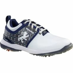 Used SQAIRZ Arrow Lion Golf Shoes - White / Tartan